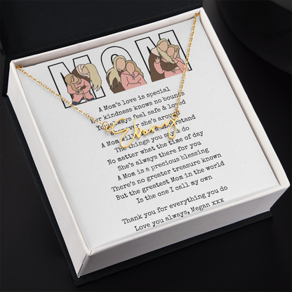 Personalized Mom Signature Name Necklace