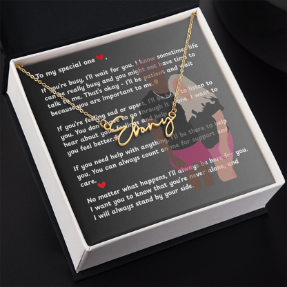 Personalized To My Special One Signature Name Necklace