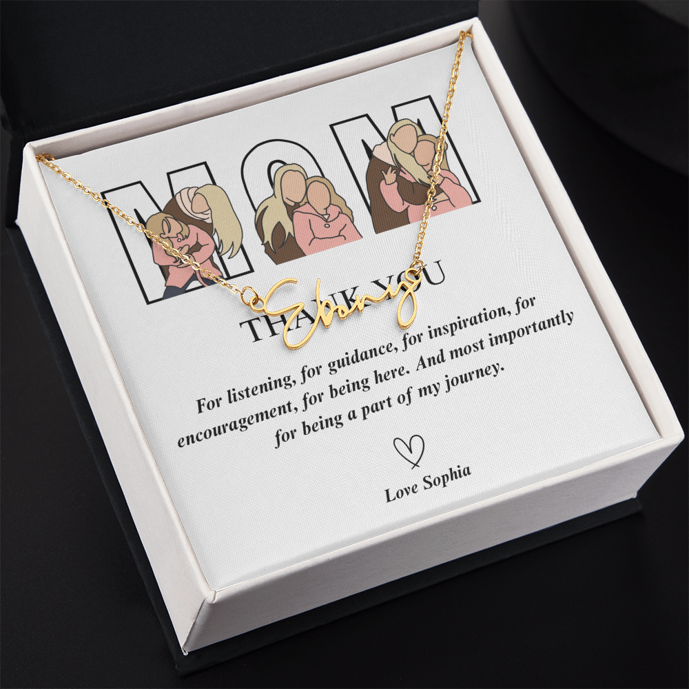 Personalized Mom Signature Name Necklace