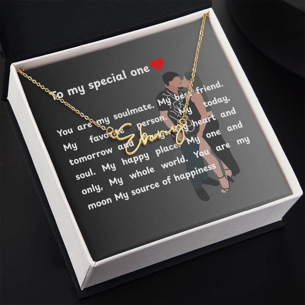 Personalized To My Special One Signature Name Necklace