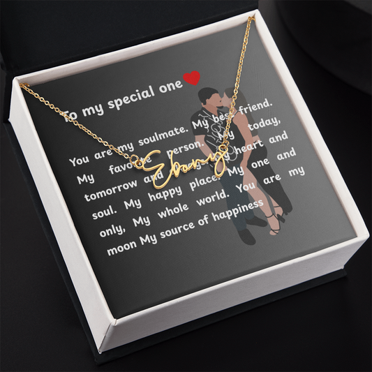 Personalized To My Special One Signature Name Necklace