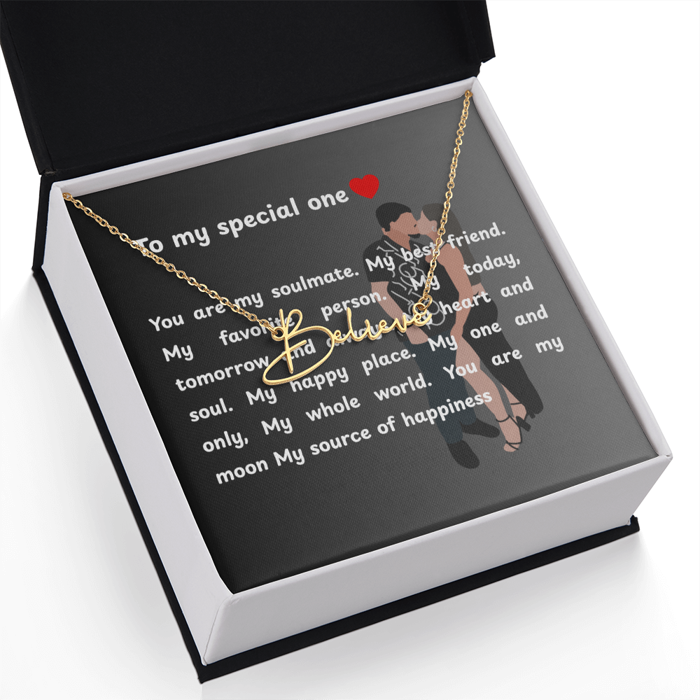 Personalized To My Special One Signature Name Necklace
