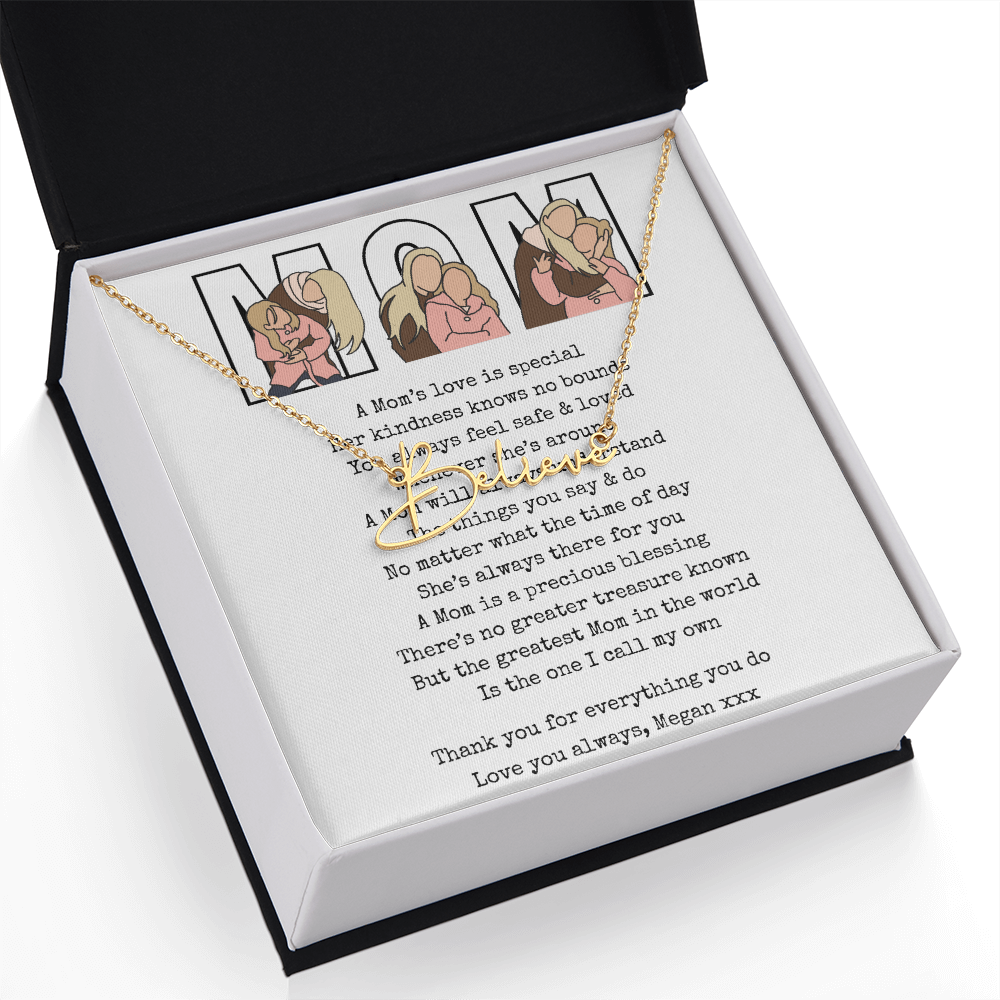 Personalized Mom Signature Name Necklace