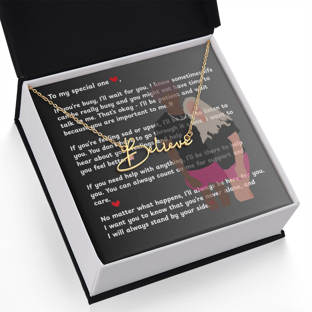 Personalized To My Special One Signature Name Necklace