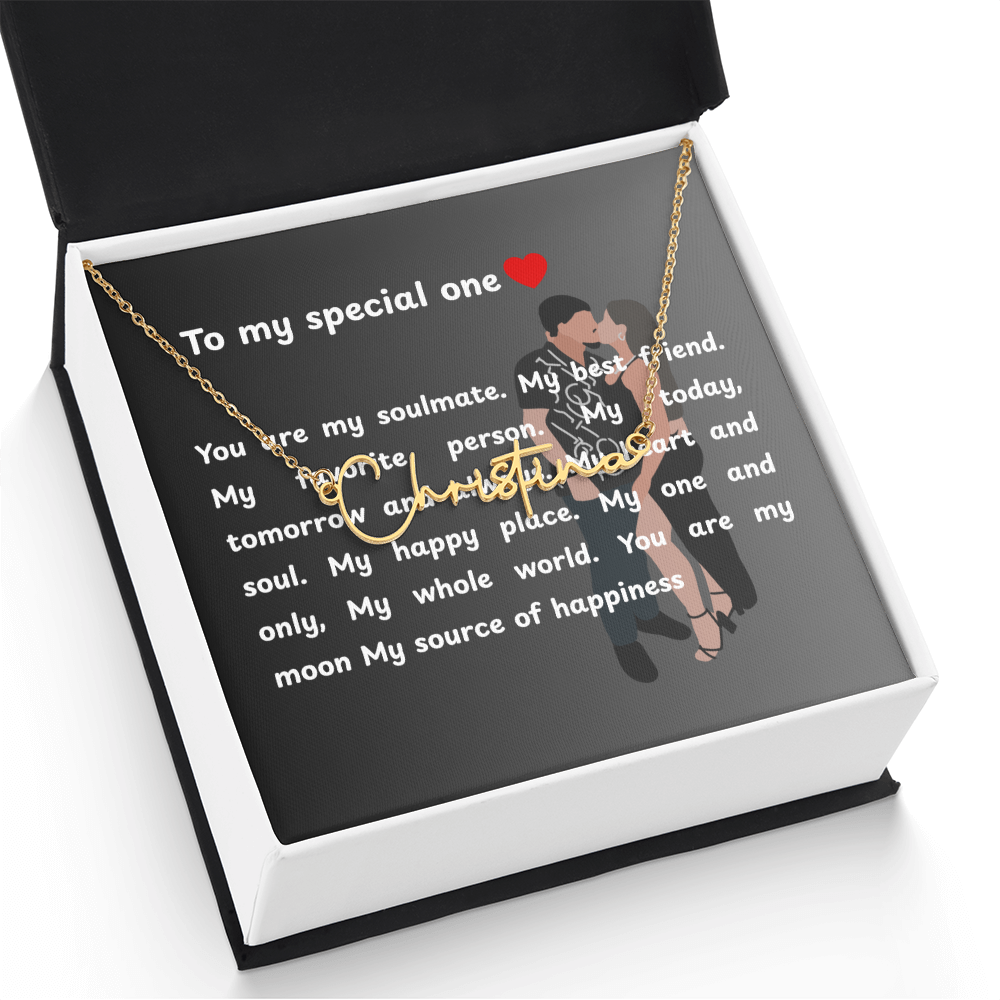 Personalized To My Special One Signature Name Necklace