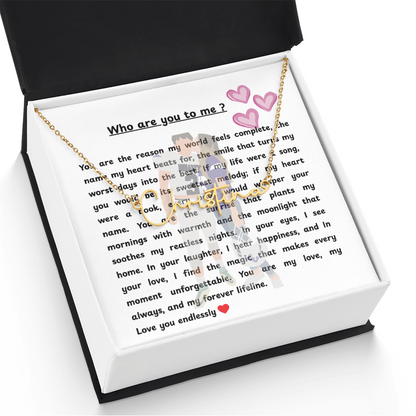 Personalized Who Are You To Me Signature Name Necklace