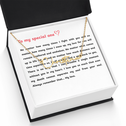 Personalized To My Special One Signature Name Necklace
