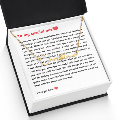 Personalized To My Special One Signature Name Necklace