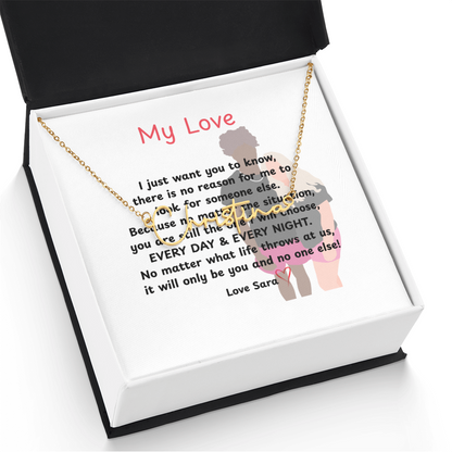 Personalized My Love Signature Name Necklace