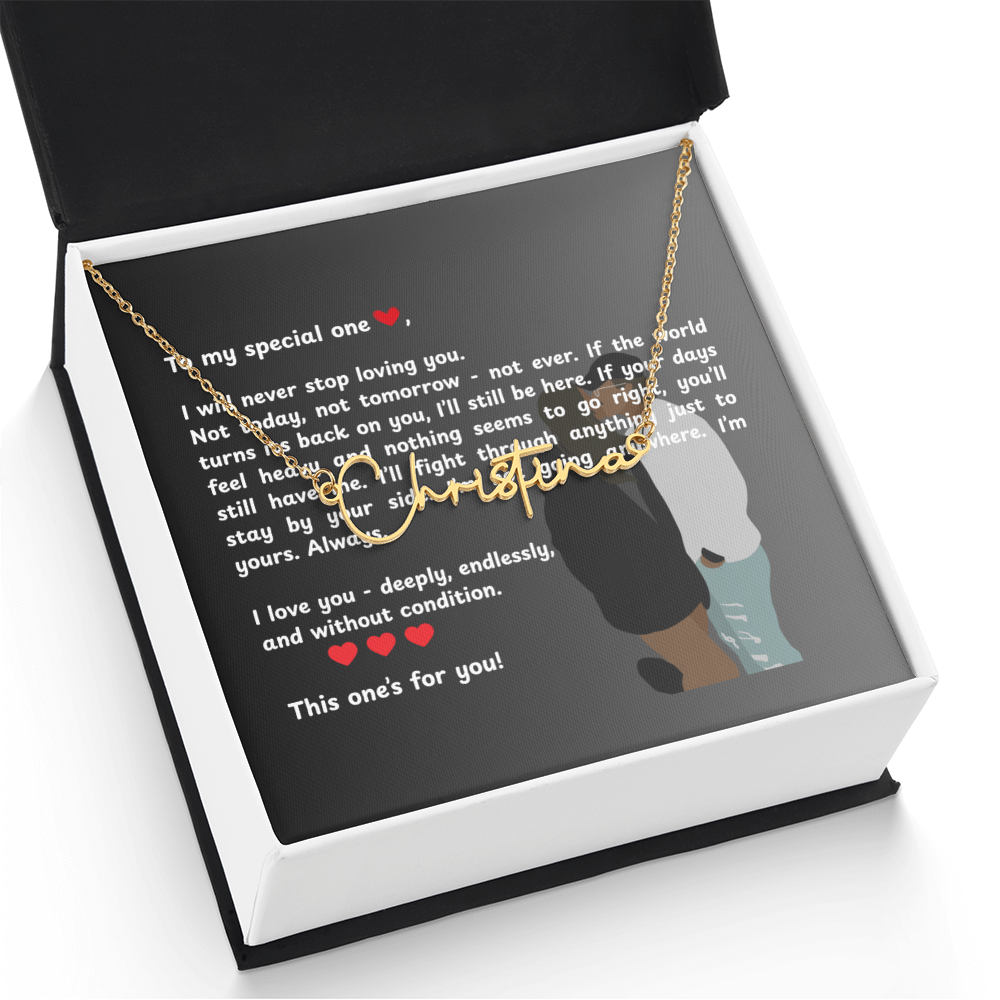 Personalized To My Special One Signature Name Necklace