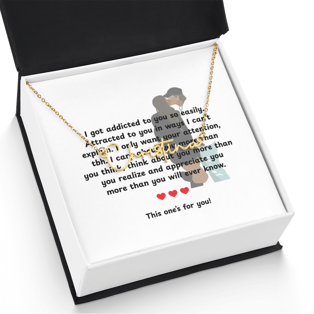 Personalized This One's For You Signature Name Necklace