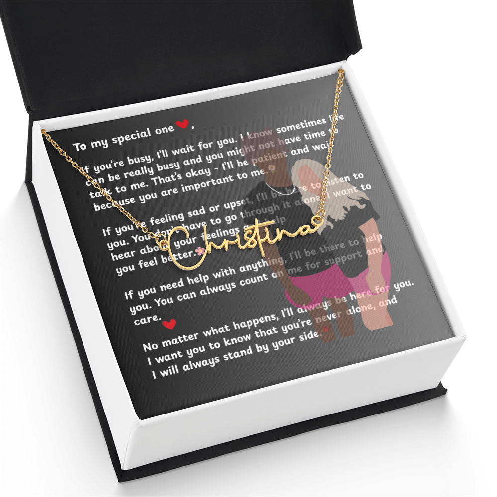 Personalized To My Special One Signature Name Necklace