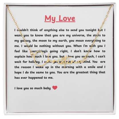 Personalized My Love Signature Name Necklace