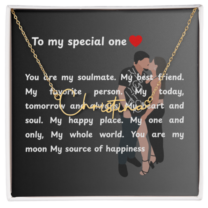 Personalized To My Special One Signature Name Necklace