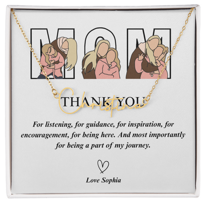 Personalized Mom Signature Name Necklace