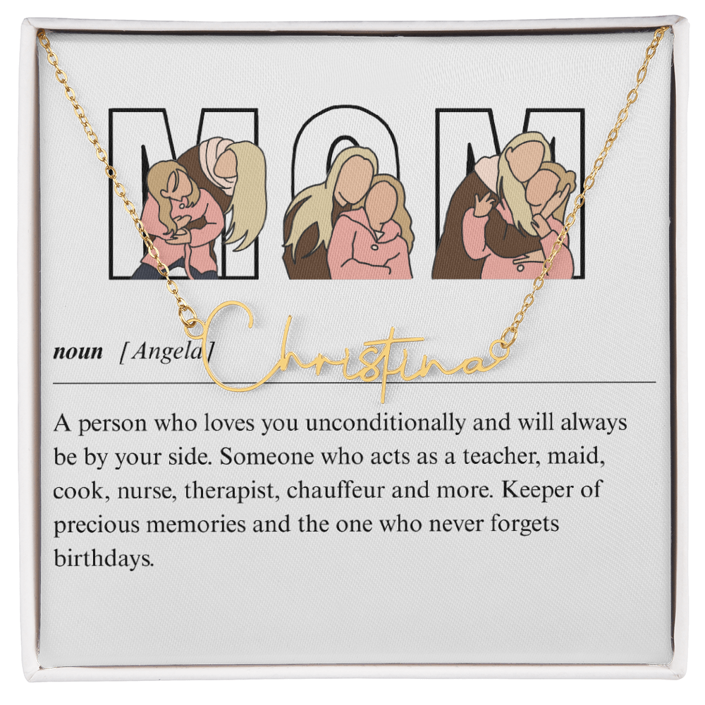 Personalized Mom Signature Name Necklace