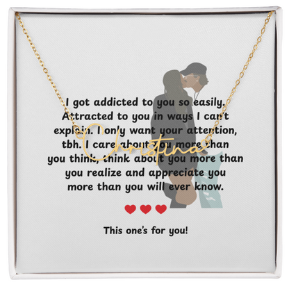 Personalized This One's For You Signature Name Necklace