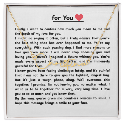Personalized For You  Signature Name Necklace