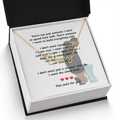 Personalized This One's For You Signature Name Necklace