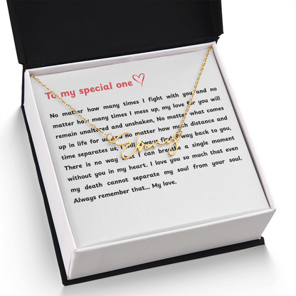 Personalized To My Special One Signature Name Necklace