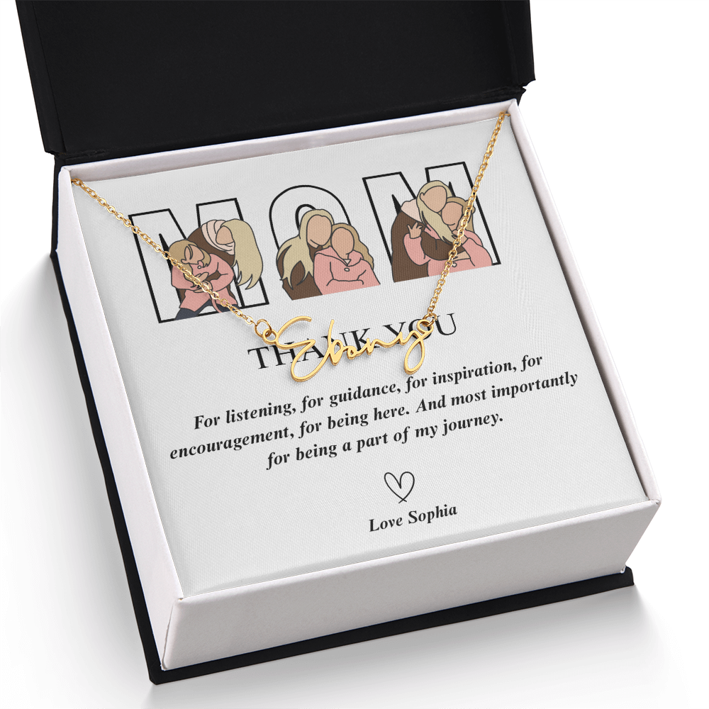 Personalized Mom Signature Name Necklace