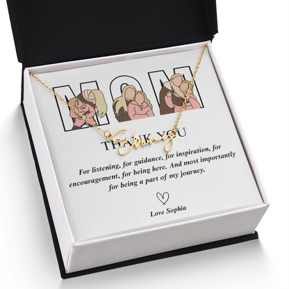 Personalized Mom Signature Name Necklace