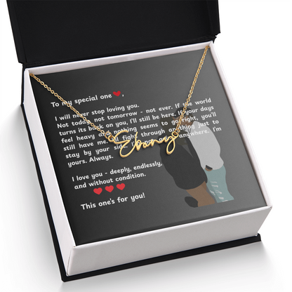 Personalized To My Special One Signature Name Necklace