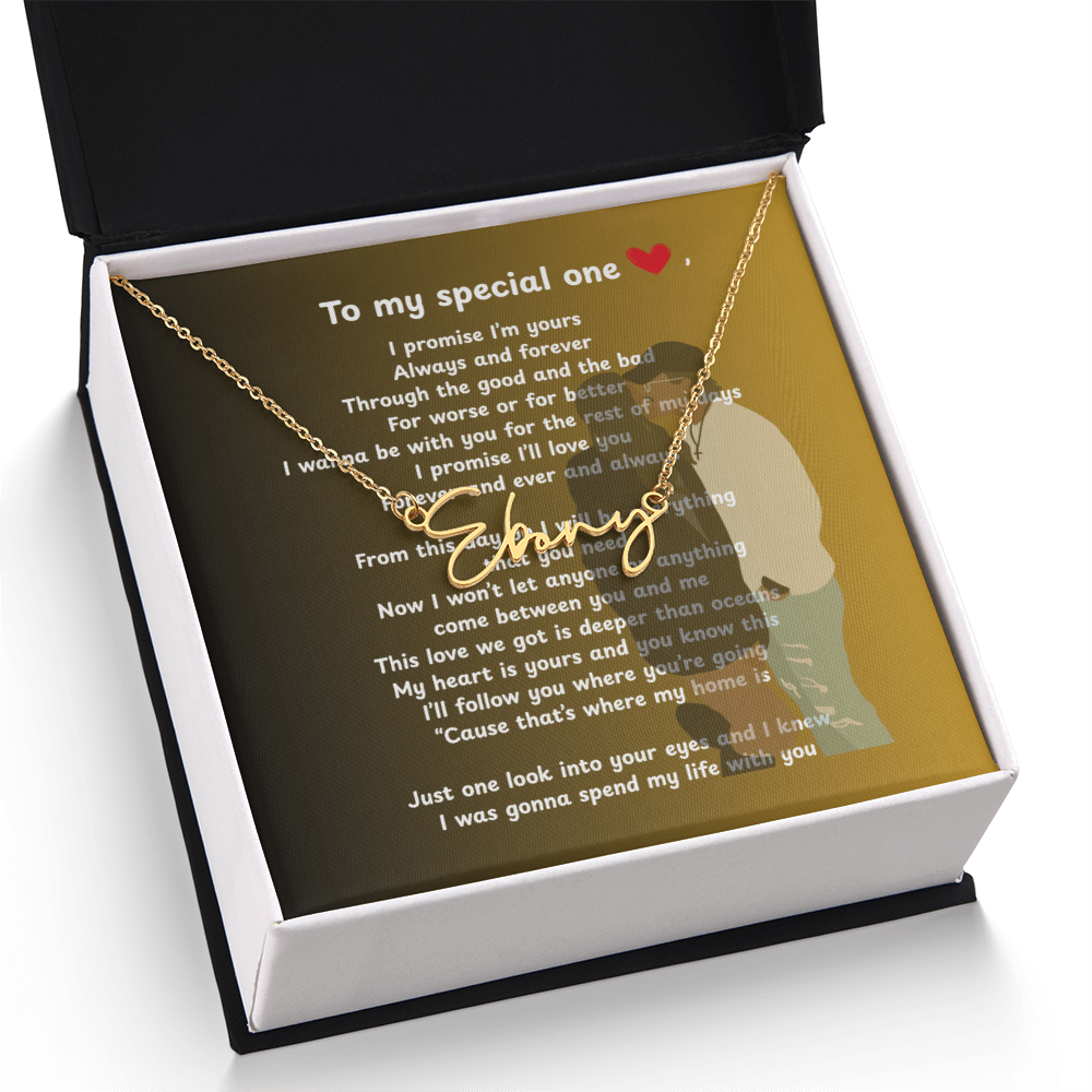 Personalized To My Special One Signature Name Necklace