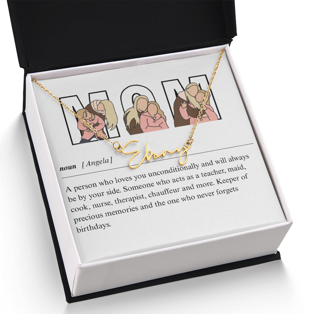 Personalized Mom Signature Name Necklace