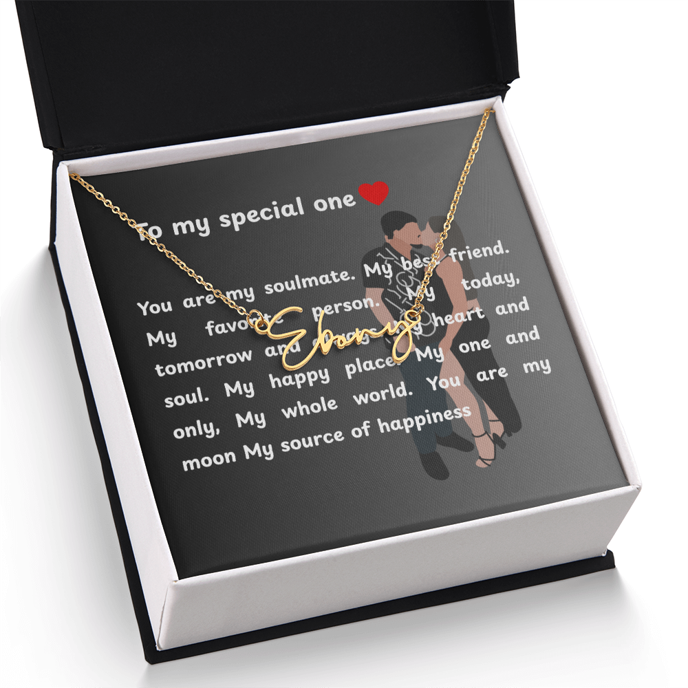 Personalized To My Special One Signature Name Necklace