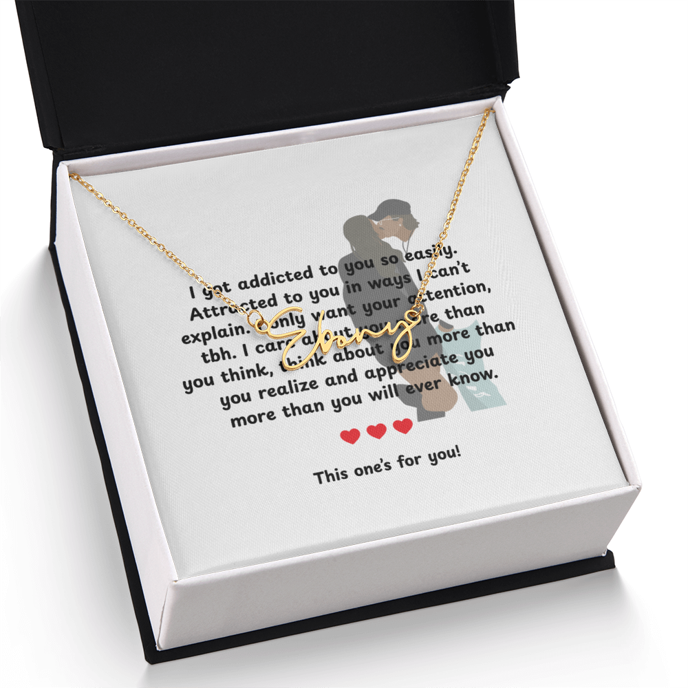 Personalized This One's For You Signature Name Necklace