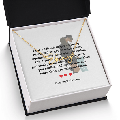 Personalized This One's For You Signature Name Necklace
