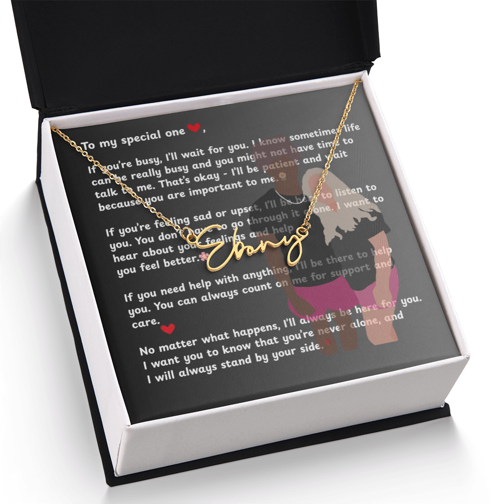 Personalized To My Special One Signature Name Necklace