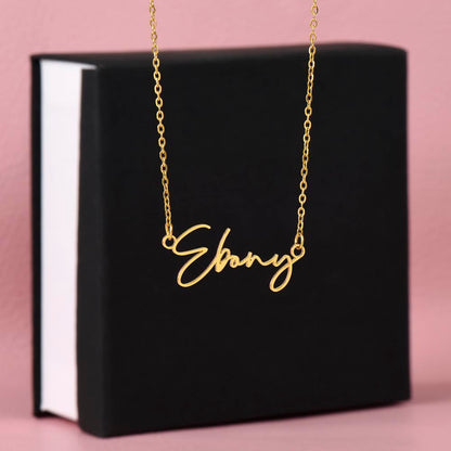 Personalized Mom I Love You Signature Name Necklace
