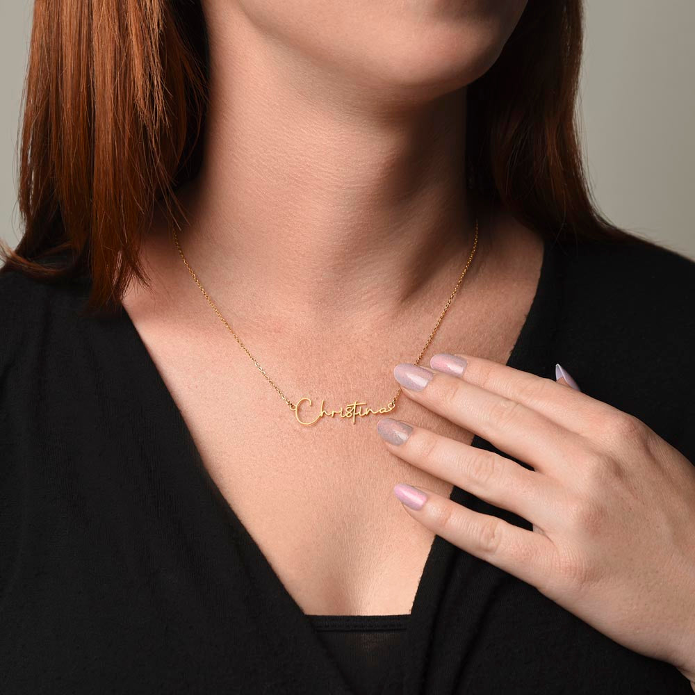 Personalized Mom Signature Name Necklace