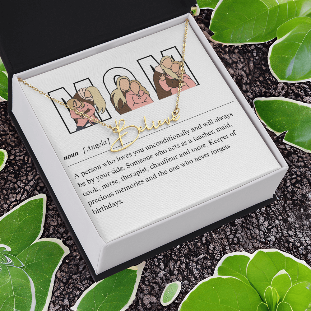 Personalized Mom Signature Name Necklace
