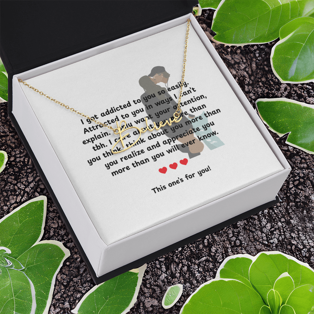 Personalized This One's For You Signature Name Necklace