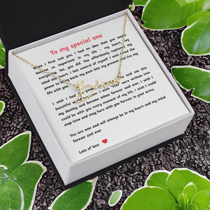 Personalized To My Special One Signature Name Necklace