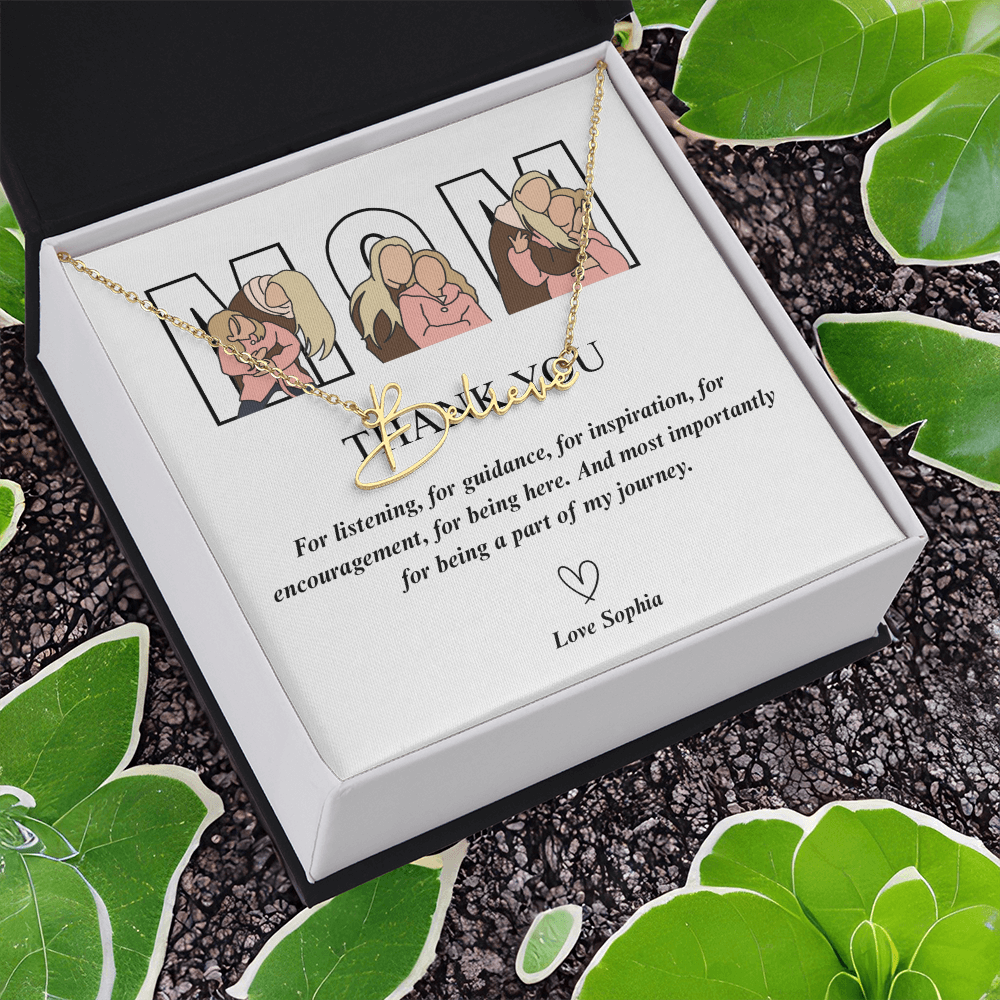 Personalized Mom Signature Name Necklace