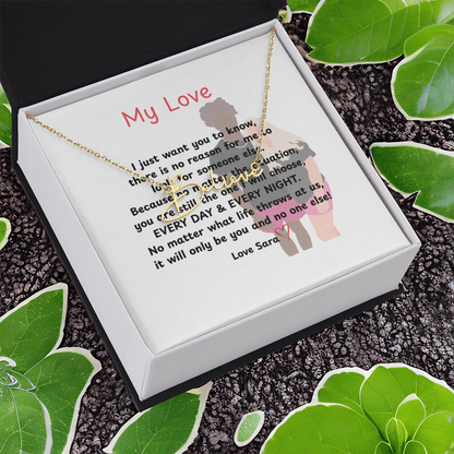 Personalized My Love Signature Name Necklace