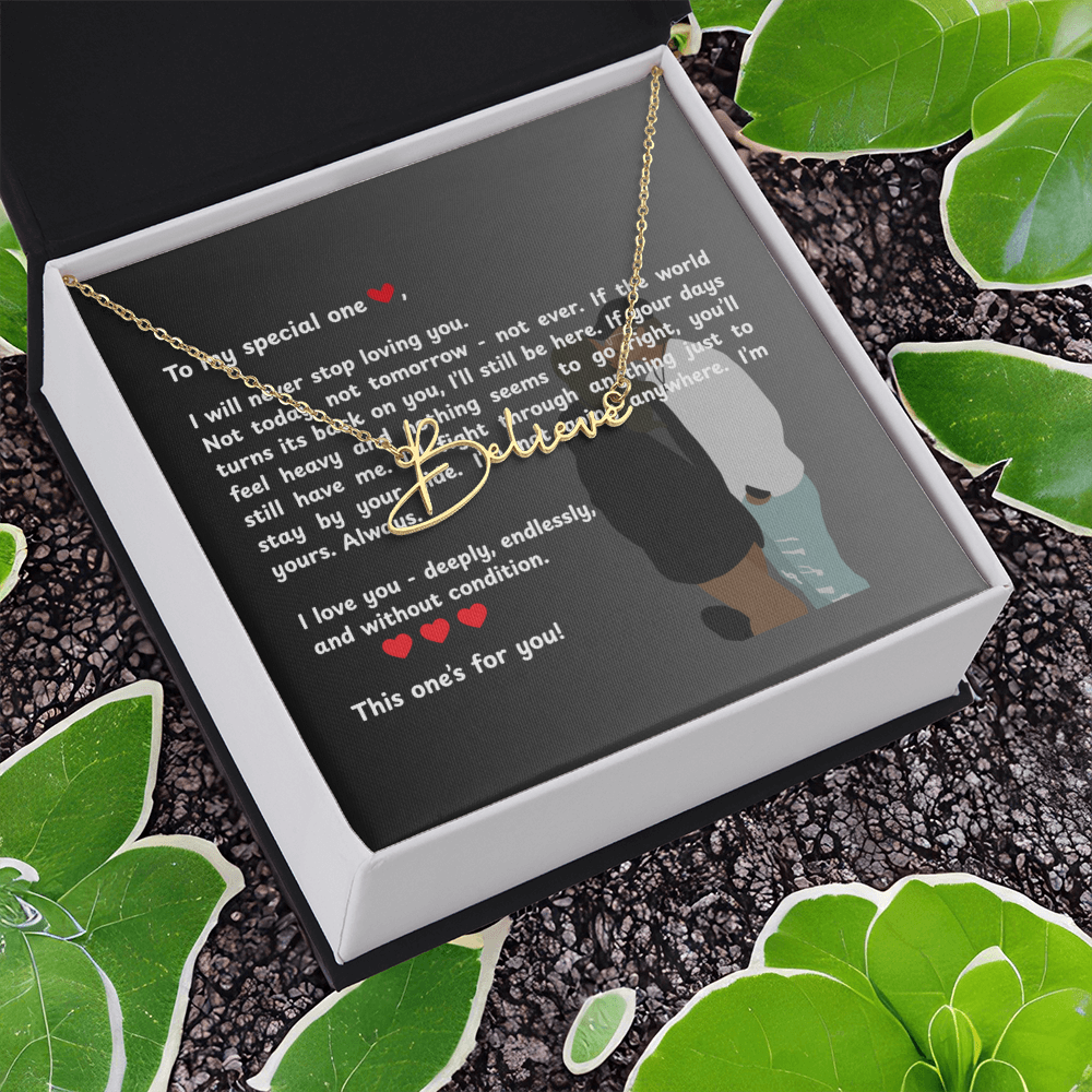 Personalized To My Special One Signature Name Necklace