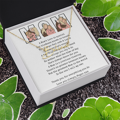 Personalized Mom Signature Name Necklace