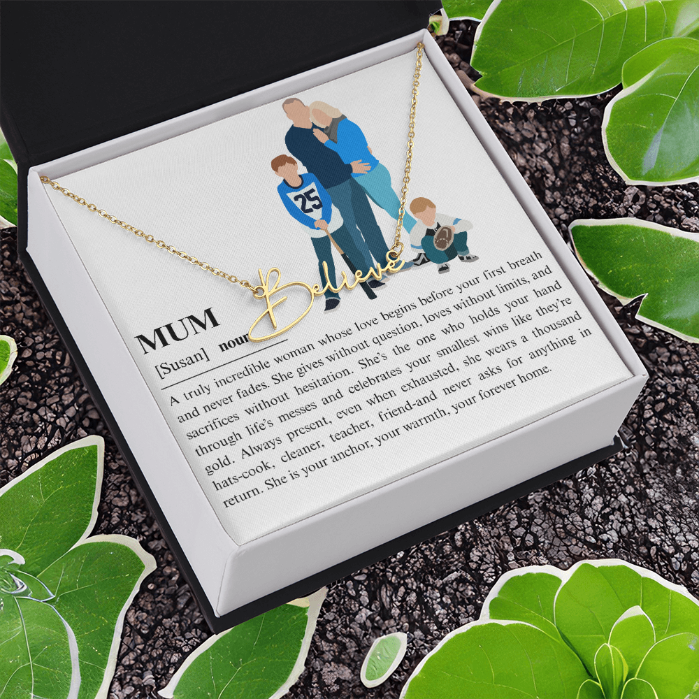 Personalized Mum Signature Name Necklace