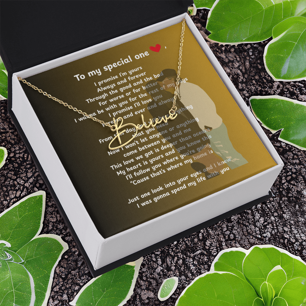 Personalized To My Special One Signature Name Necklace