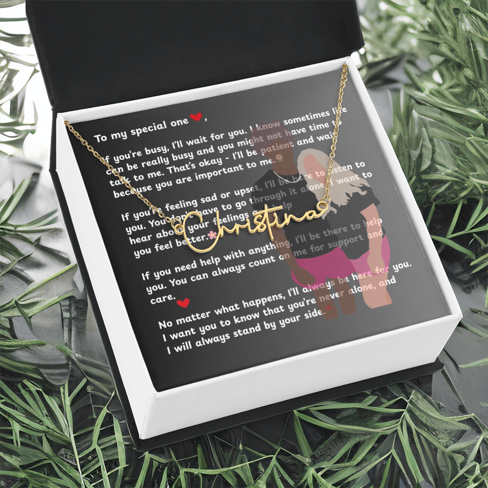 Personalized To My Special One Signature Name Necklace