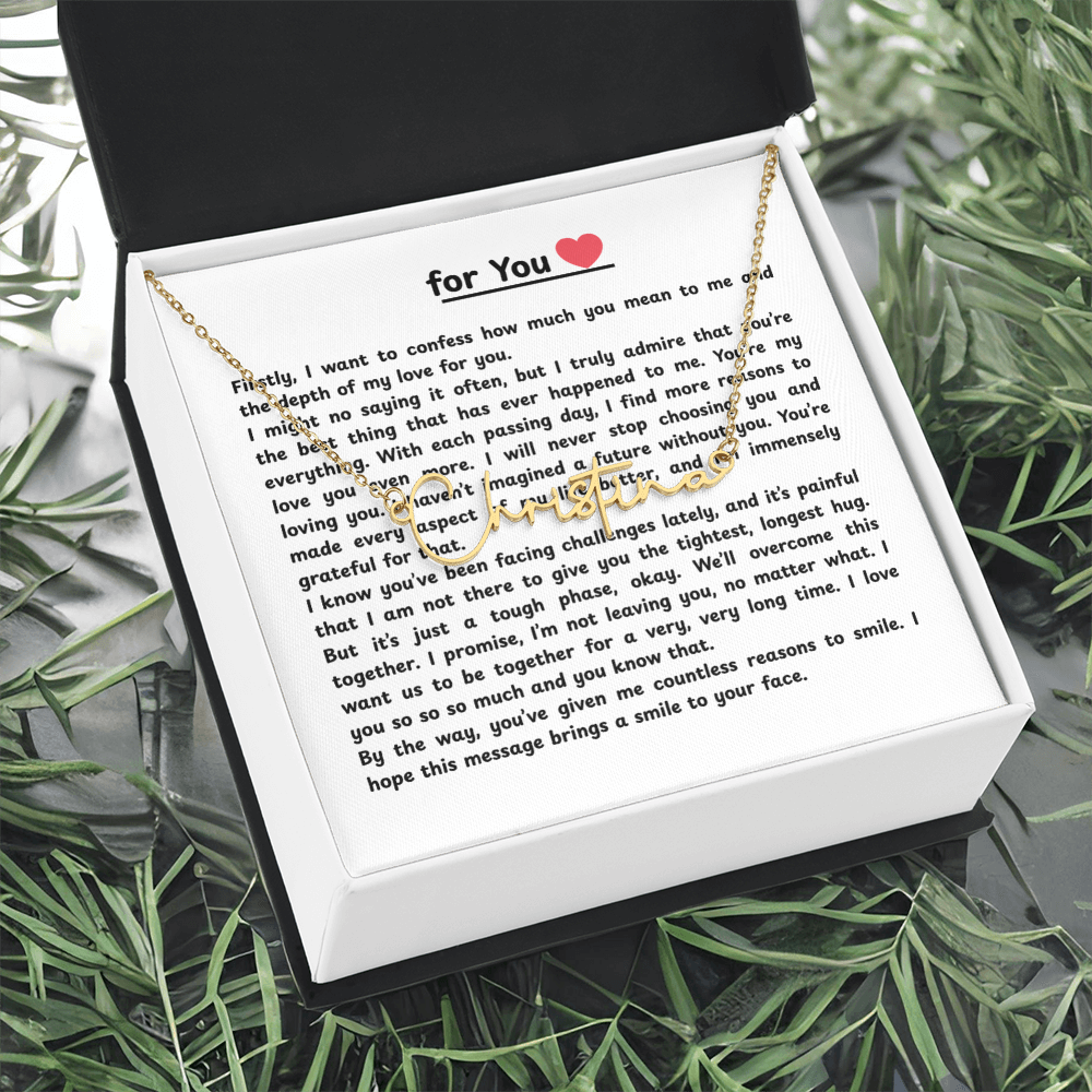 Personalized For You  Signature Name Necklace