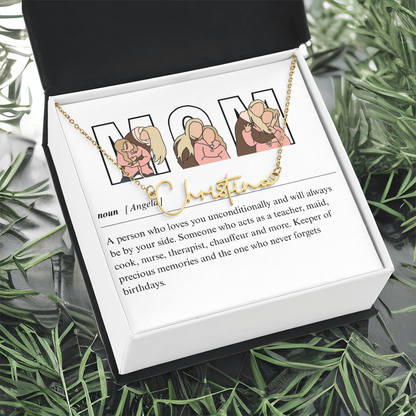Personalized Mom Signature Name Necklace