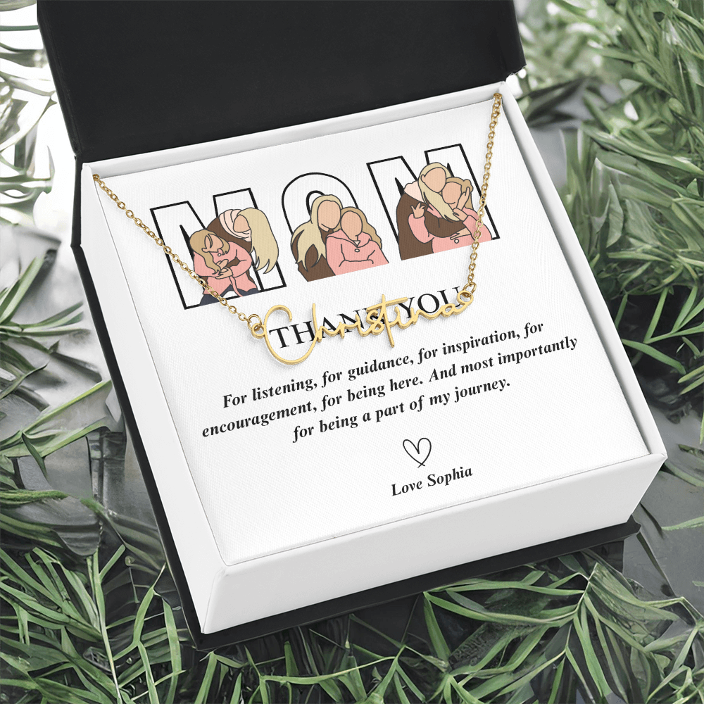 Personalized Mom Signature Name Necklace