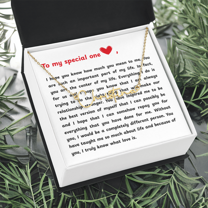 Personalized To My Special One Signature Name Necklace