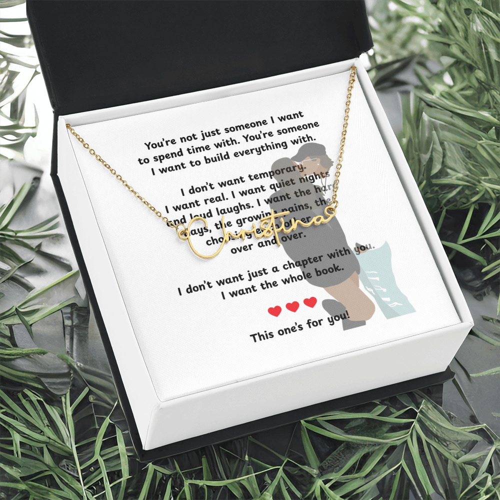 Personalized This One's For You Signature Name Necklace
